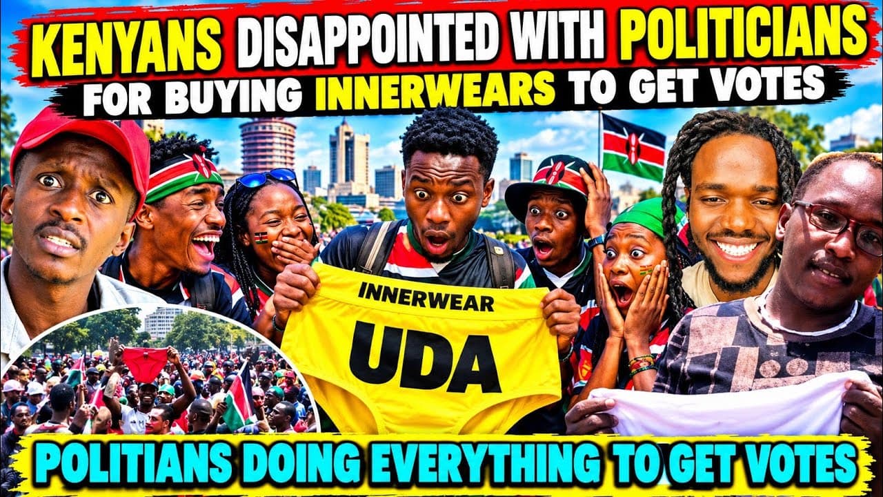 HILARIOUS Kenyans SHOCKED after a Politian BUY & Print INNERWEARS to Convince People to VOTE Him