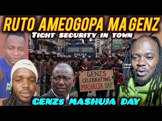 HILARIOUS Kenyan GENZs LAUGH at RUTO after TIGHT SECURITY IN TOWN Despite Government Promise SAFETY