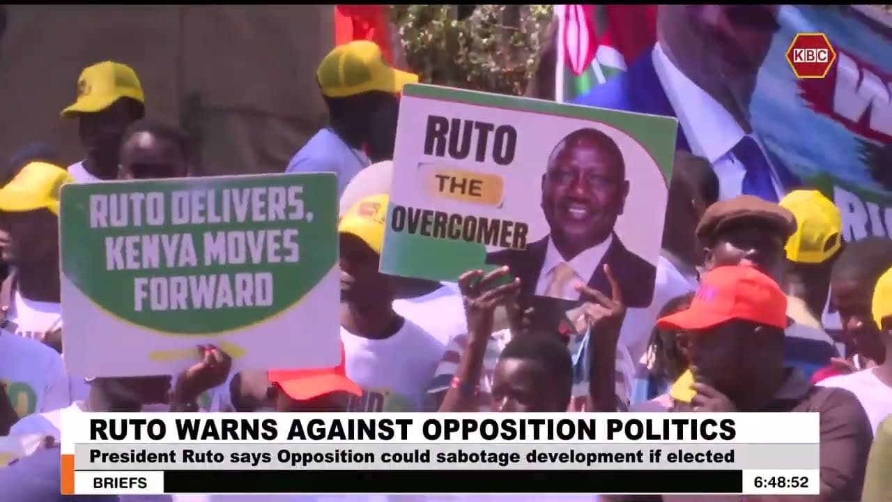 President Ruto says opposition could sabotage development if elected