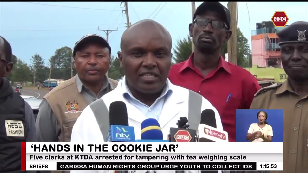 Five clerks at KTDA arrested for tampering with tea weighing scale