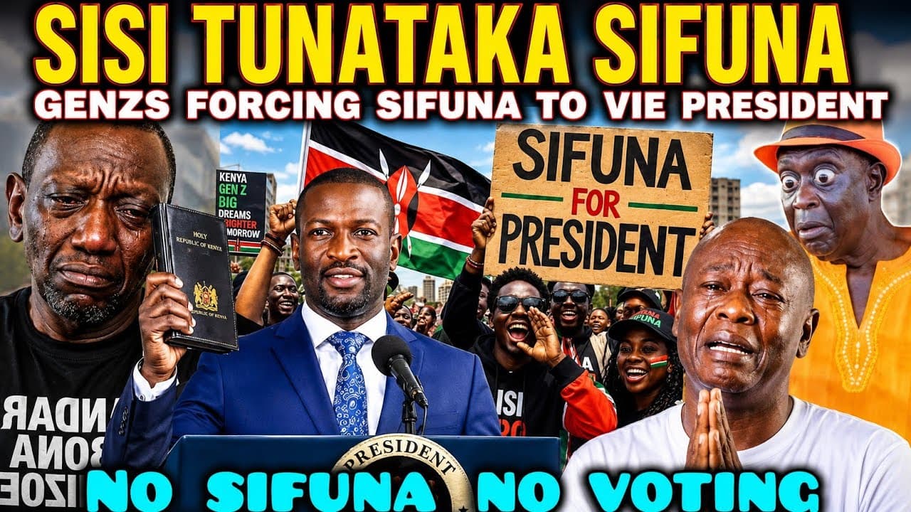 UNBELIEVABLE Kenyan Genzs WANT Only SIFUNA to be PRESIDENT & NO One ELSE in the OPPOSITION