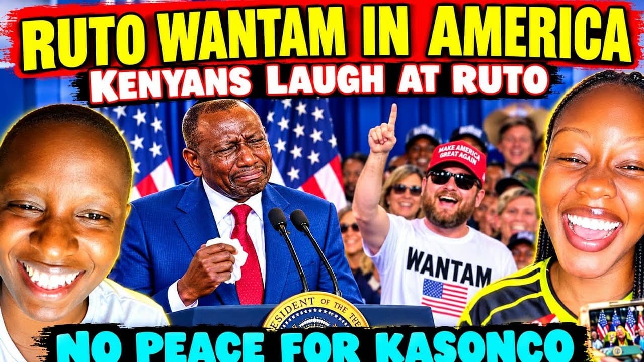 HILARIOUS Kenyans Happy After RUTO Receive WANTAM Chant in America as he was Making his SPEECH