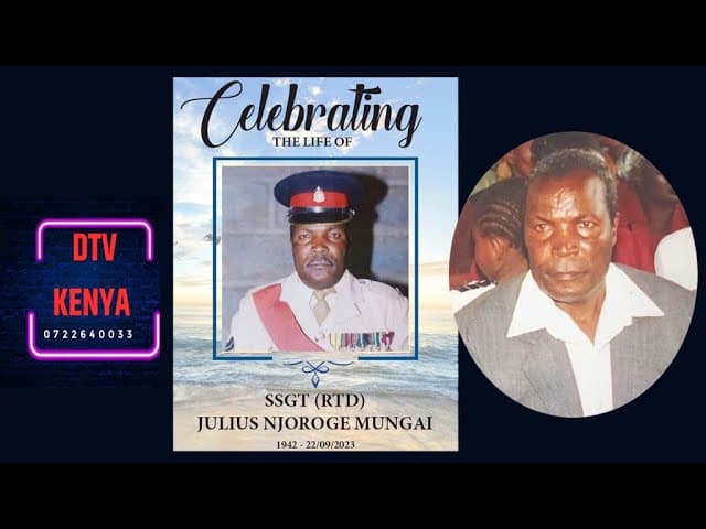 FARE THEE WELL SSGT (RTD) JULIUS NJOROGE MUNGAI