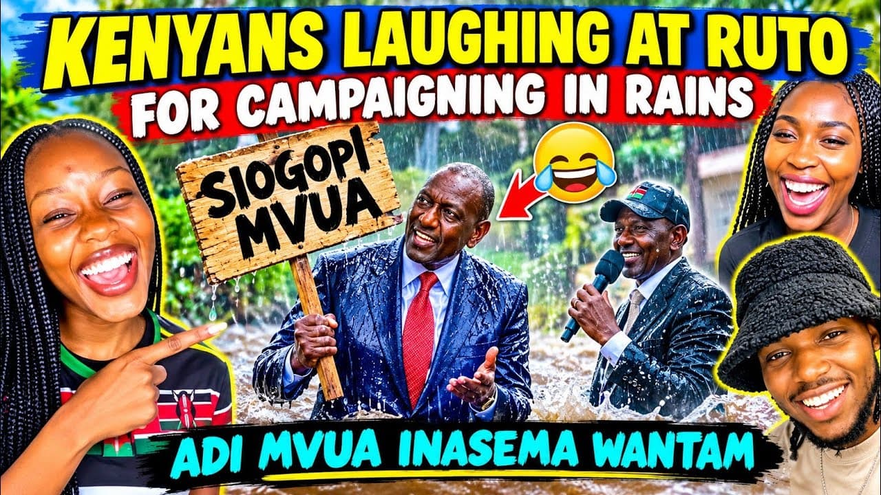 HILARIOUS Kenyans are MAKING FUN of RUTO for CAMPAIGNING IN RAINS in BOMET