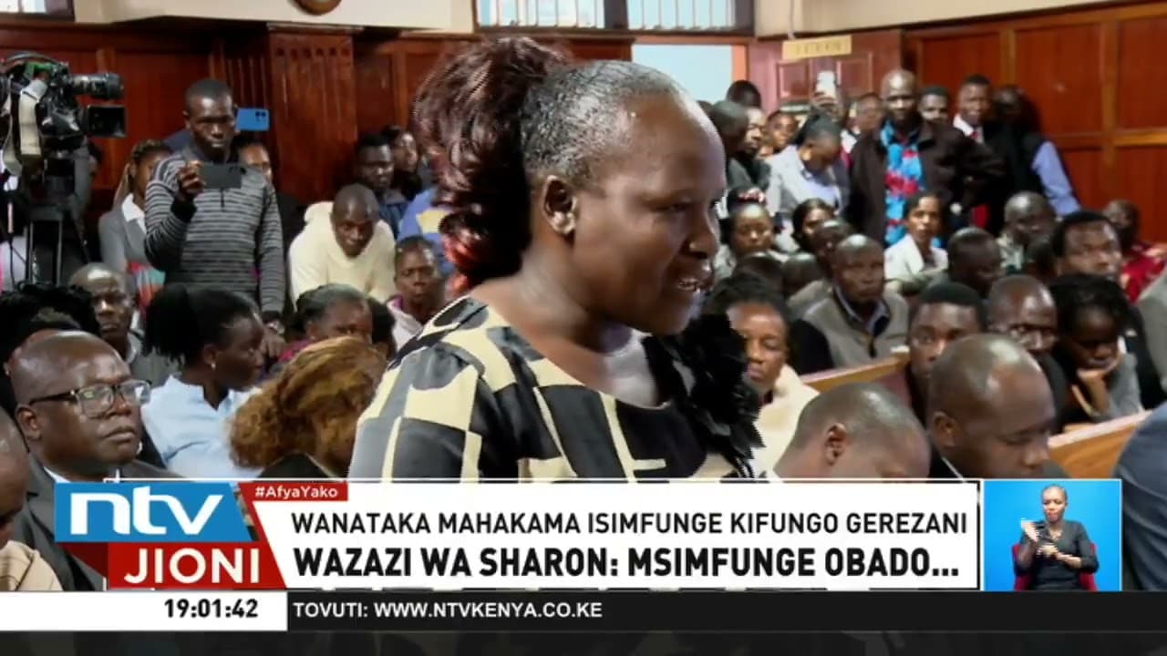 Wazazi wa marehemu Sharon watoa ombi la kutaka mahakama imhurumie Obado