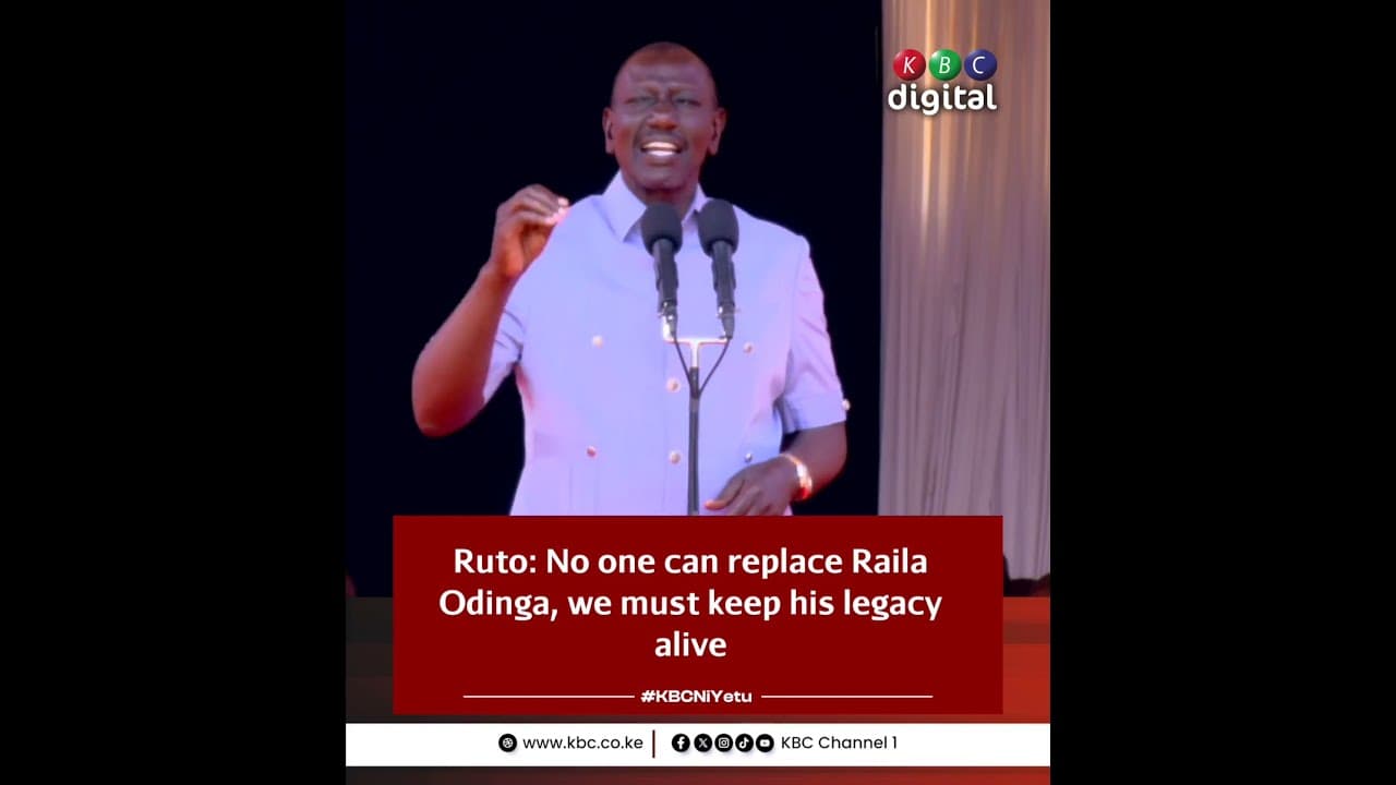 Ruto: It will never be possible to replace Raila Odinga, nobody should attempt