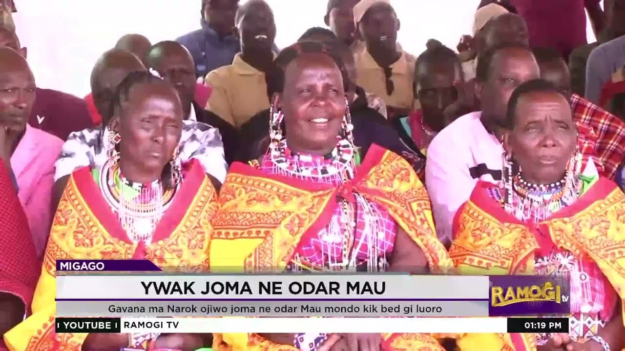 Gavana ma Narok ojiwo joma ne odar Mau mondo kik bed gi luoro