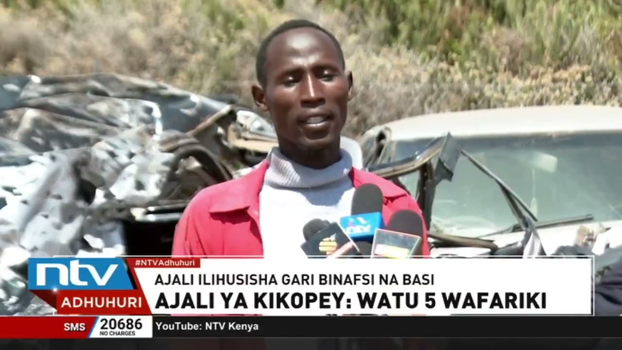 Watu watano wafariki baada ya gari kugongana na basi