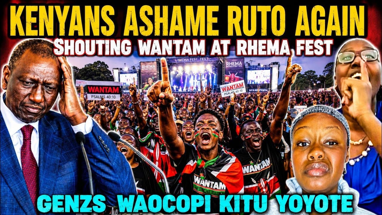 HILARIOUS Kenyan GENZs Welcome RUTO with WANTAM Chant at RHEMA FESTIVAL Mocking him Infront of WORLD