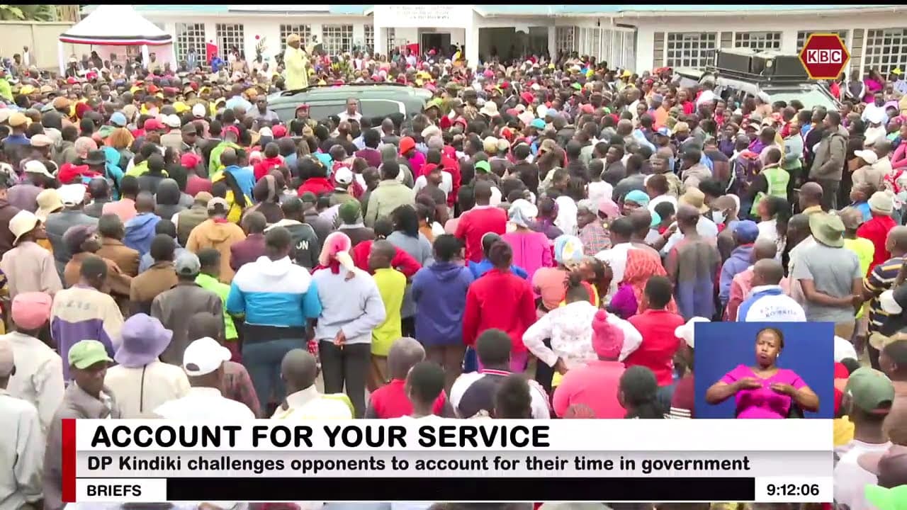 DP Kindiki challenges opponents to account for their time in government