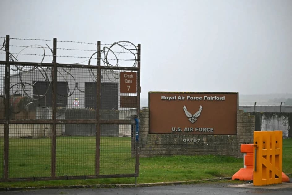 UK police release on bail five men held over airbase incident
