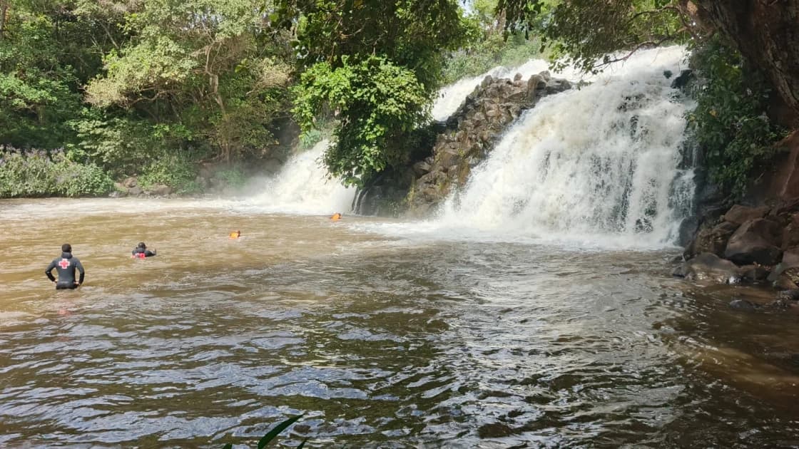 Residents spend night searching for missing university student at Thiba Falls in Kirinyaga