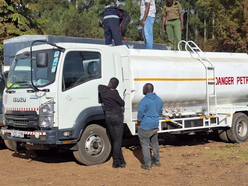10,000 litres of suspected industrial ethanol intercepted in Kiambu