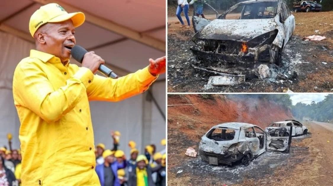 Two feared dead, vehicles torched as youths clash with police at Kindiki's Embu rally