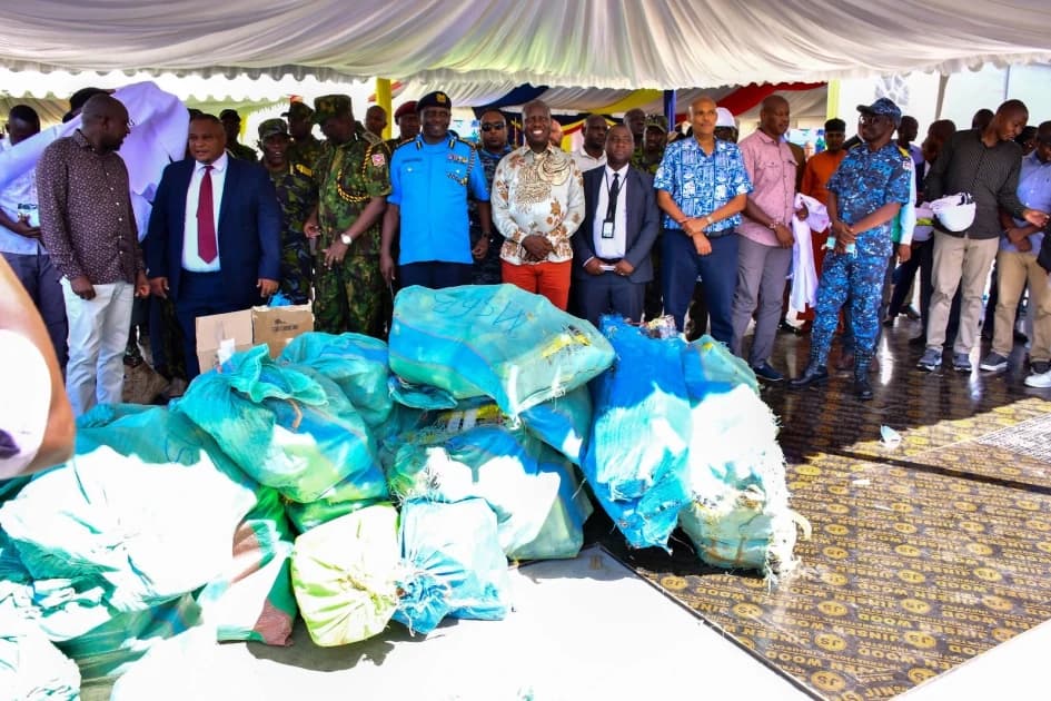 Gov't destroys Ksh.8.2B methamphetamine haul seized in Indian Ocean