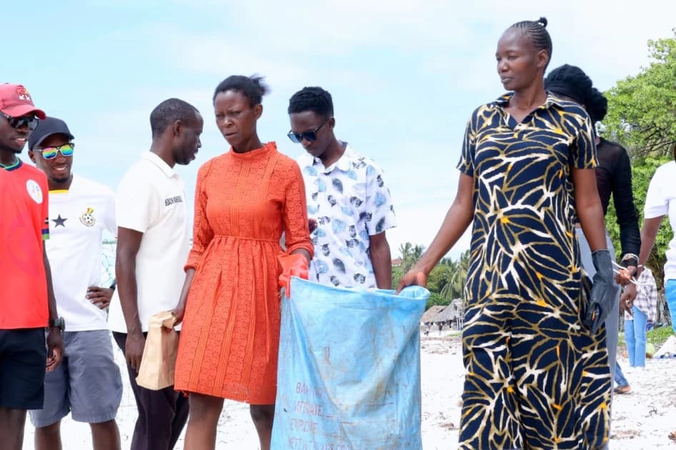 Athletes, community groups unify at Nyali Beach for environmental clean-up