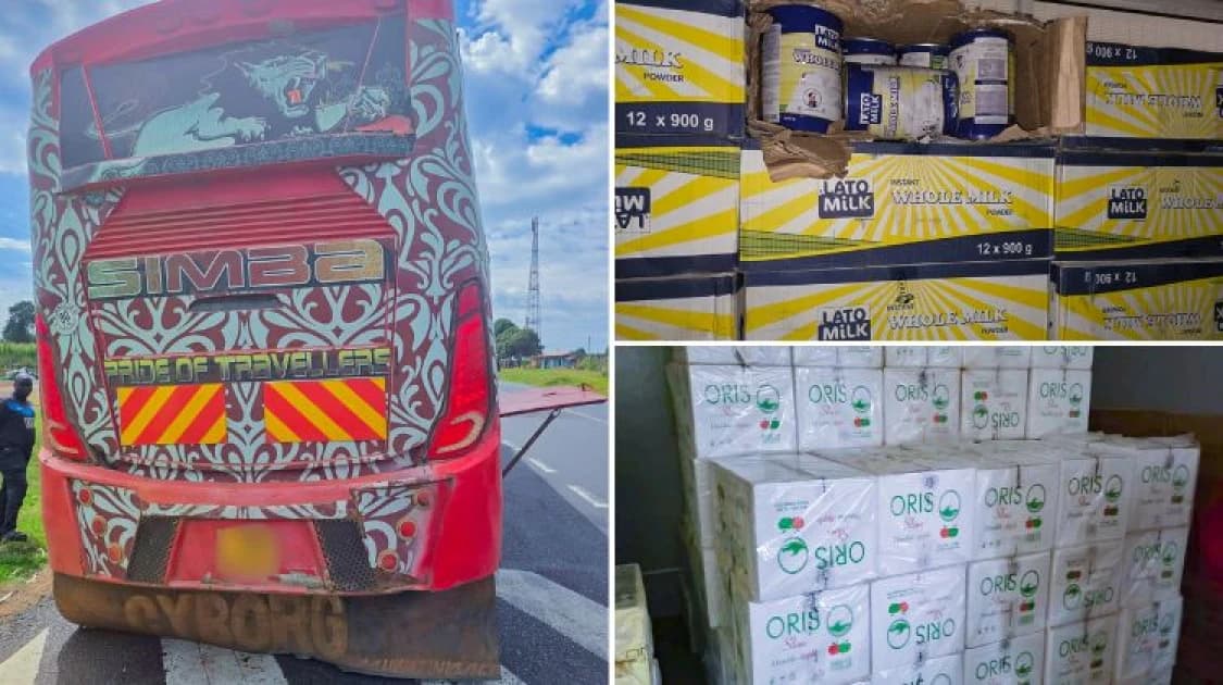 KRA intercepts bus carrying Ksh.46.7M smuggled goods along Kenya-Uganda border
