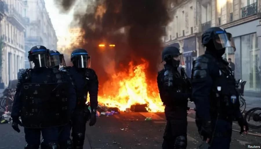 Macron announces ban on ‘illegitimate’ protests amid widespread unrest across France