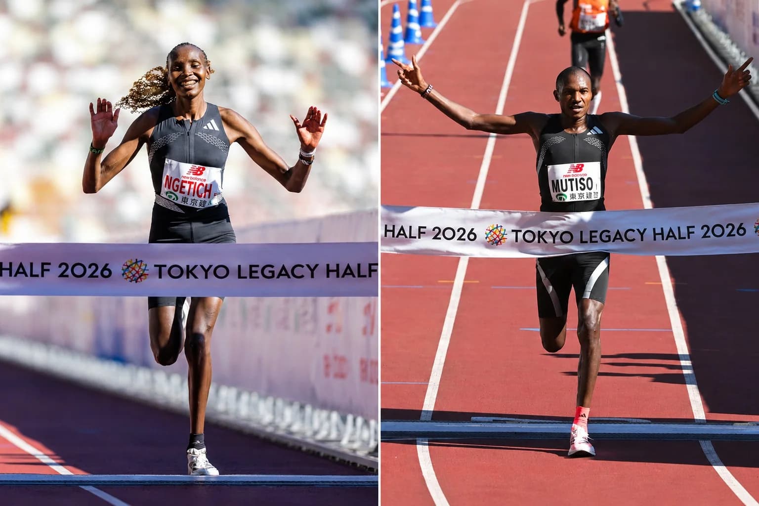 Kenyan duo Agnes Ngetich, Alexander Mutiso smash course records at 2026 Tokyo Legacy Half Marathon