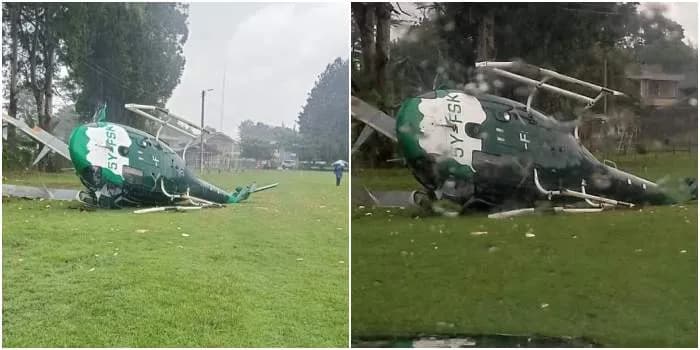 Helicopter Carrying Five People Crashes at Kericho Golf Club