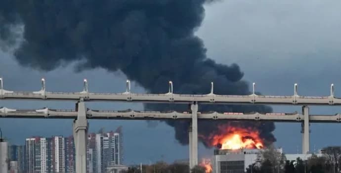 Oil facilities hit in deadly overnight attack on St Petersburg
