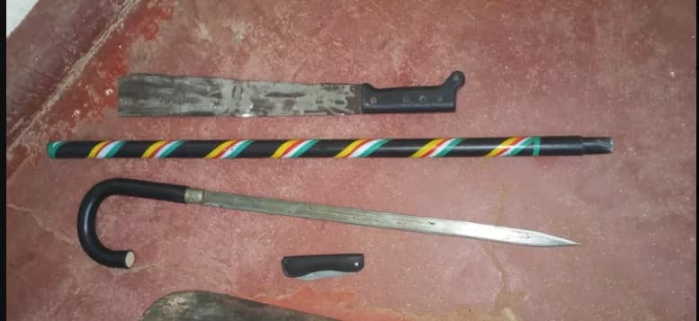 Machete, sword recovered as five arrested over chaos at Raila memorial in Bondo