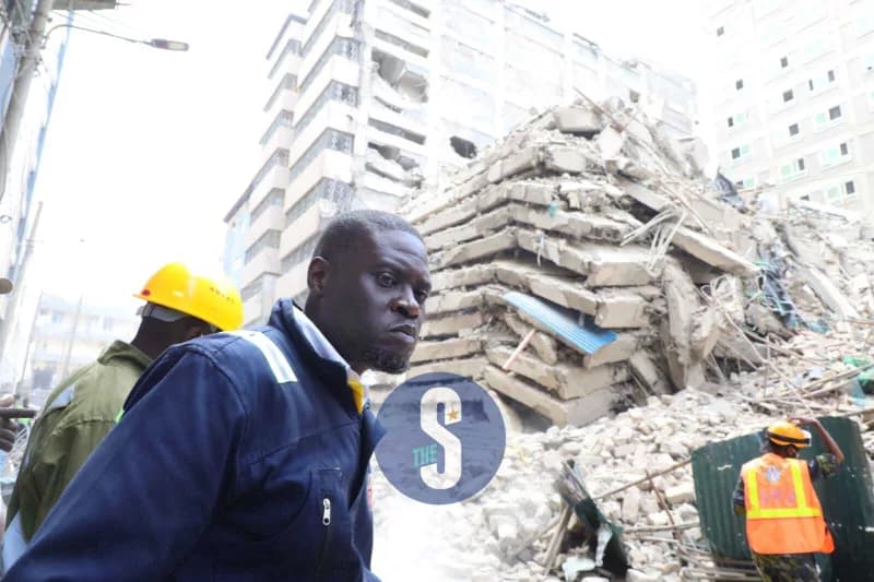 Sakaja visits Eastleigh building collapse scene as rescue operations continue