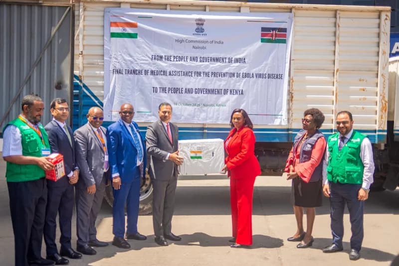 India hands Kenya 11 tonnes of Ebola response supplies