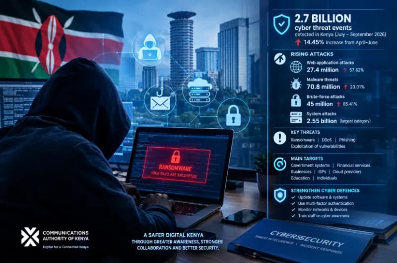 Kenya cyber threats surge 14pc as web attacks jump 58pc