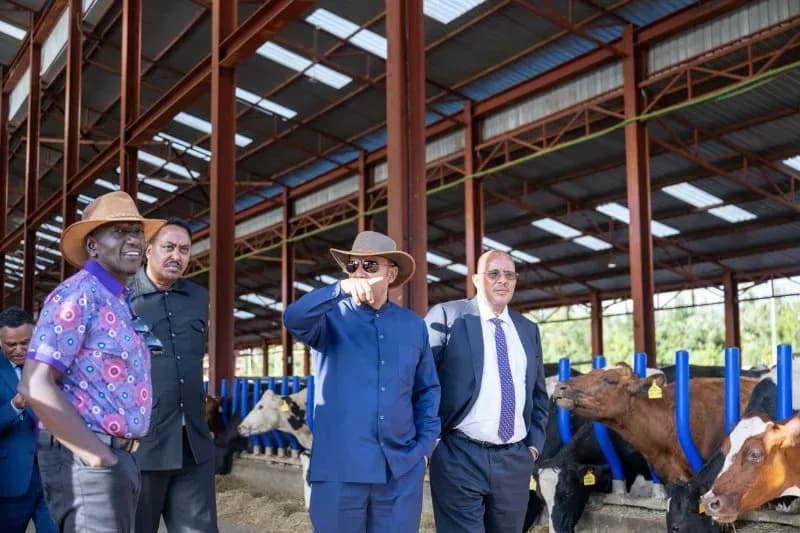 Ruto takes Ethiopian PM Abiy Ahmed on tour of Koilel dairy farm