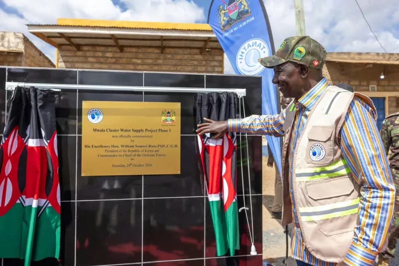 Ruto commissions Mwala cluster water project