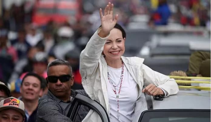 Venezuelan opposition leader María Machado returns after months in exile