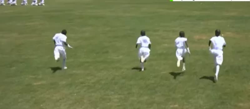 Young runners stage relay race at Mashujaa Day celebrations