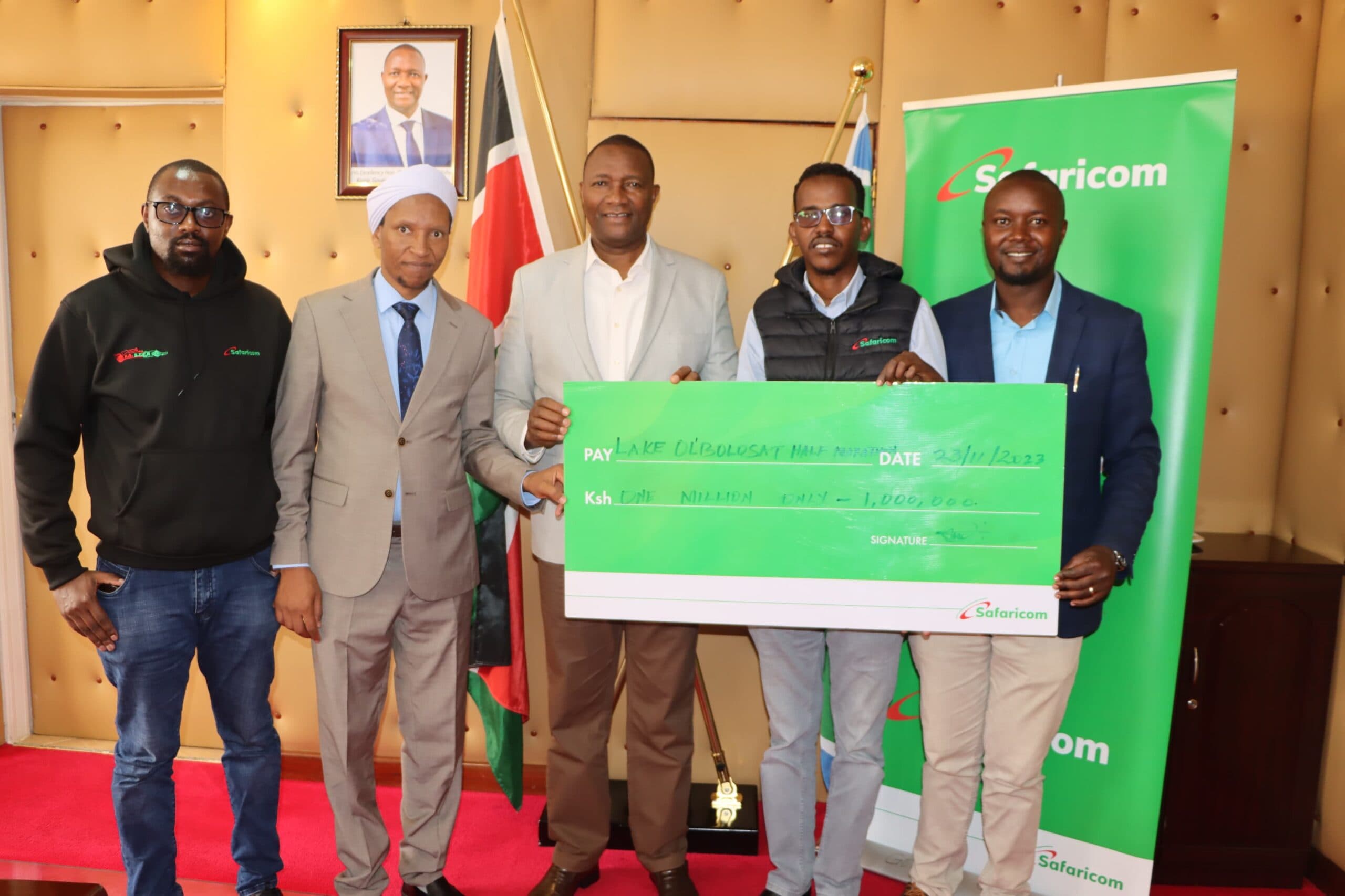 Safaricom donates Ksh. 1.6M to support the Ol’Bolossat Marathon & Ghetto Run