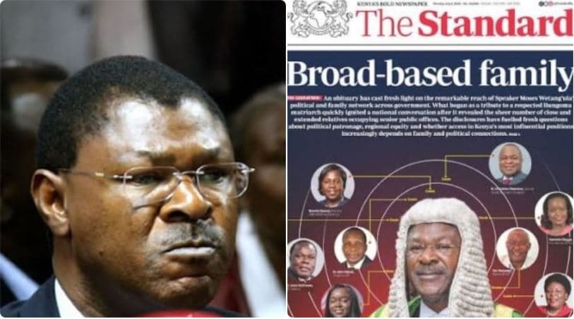 Wetangula Demands Front-Page Apology From Standard Over ‘Broad-Based Family’ Story