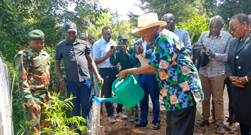 Kapenguria law courts lead tree planting drive in schools