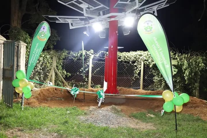 Floodlights installed at Kaimosi Friends University to boost Security