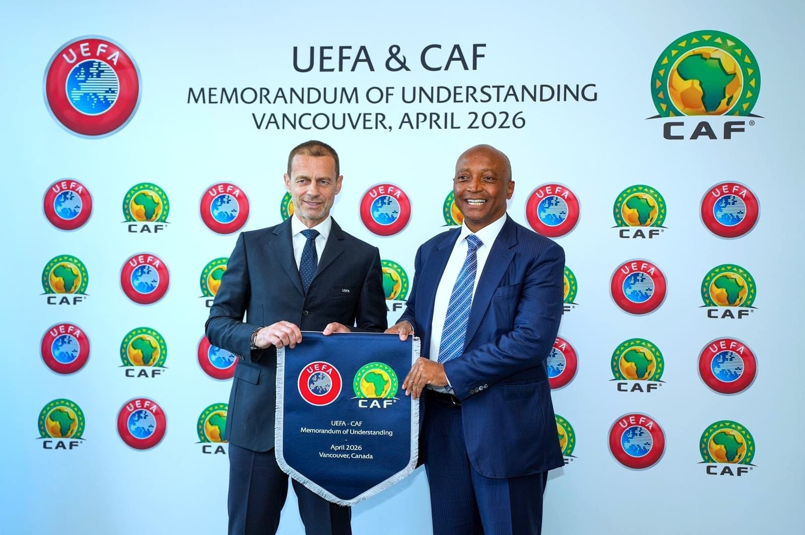 Caf and UEFA in agreement to strengthen ties and develop football