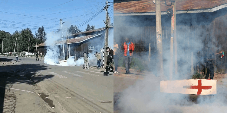 Teargas Lobbed as Nanyuki Residents Turn Up for Second Anti-Ebola Protests