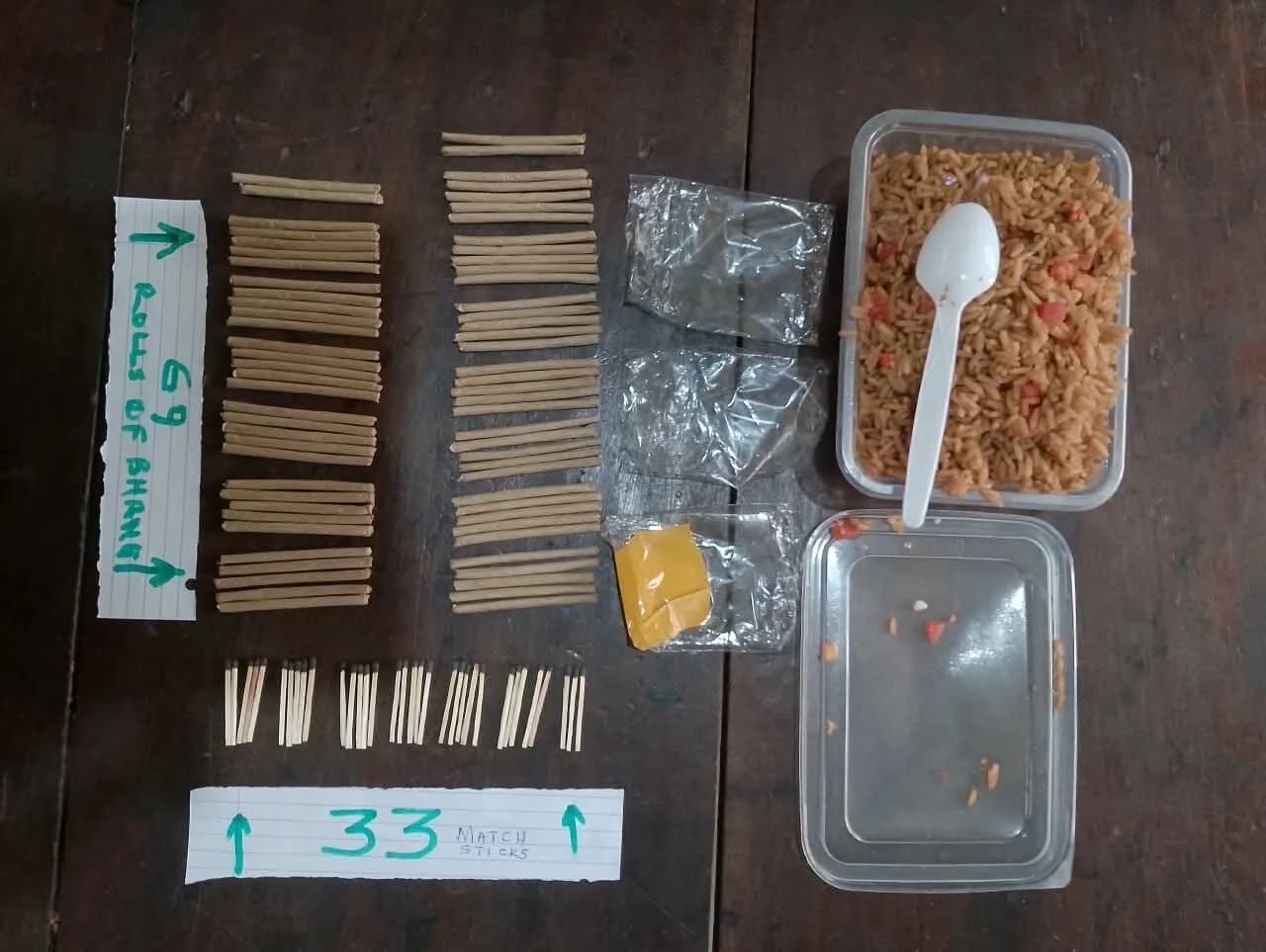 Man arrested after allegedly hiding 69 rolls of bhang inside rice meant for remandee
