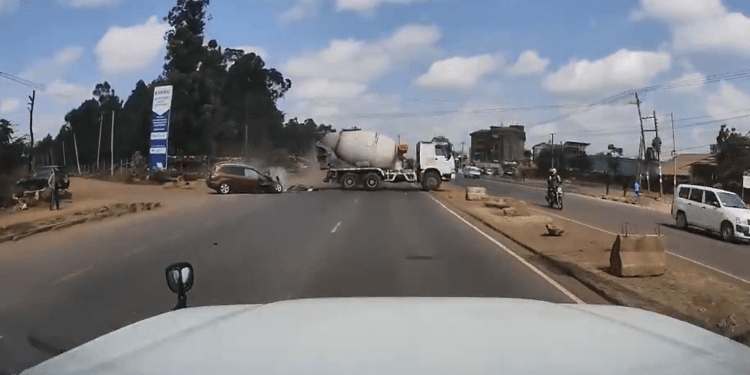 Outrage as Construction Truck on Wrong Side of Road Hits Car Amid Repeated Complaints
