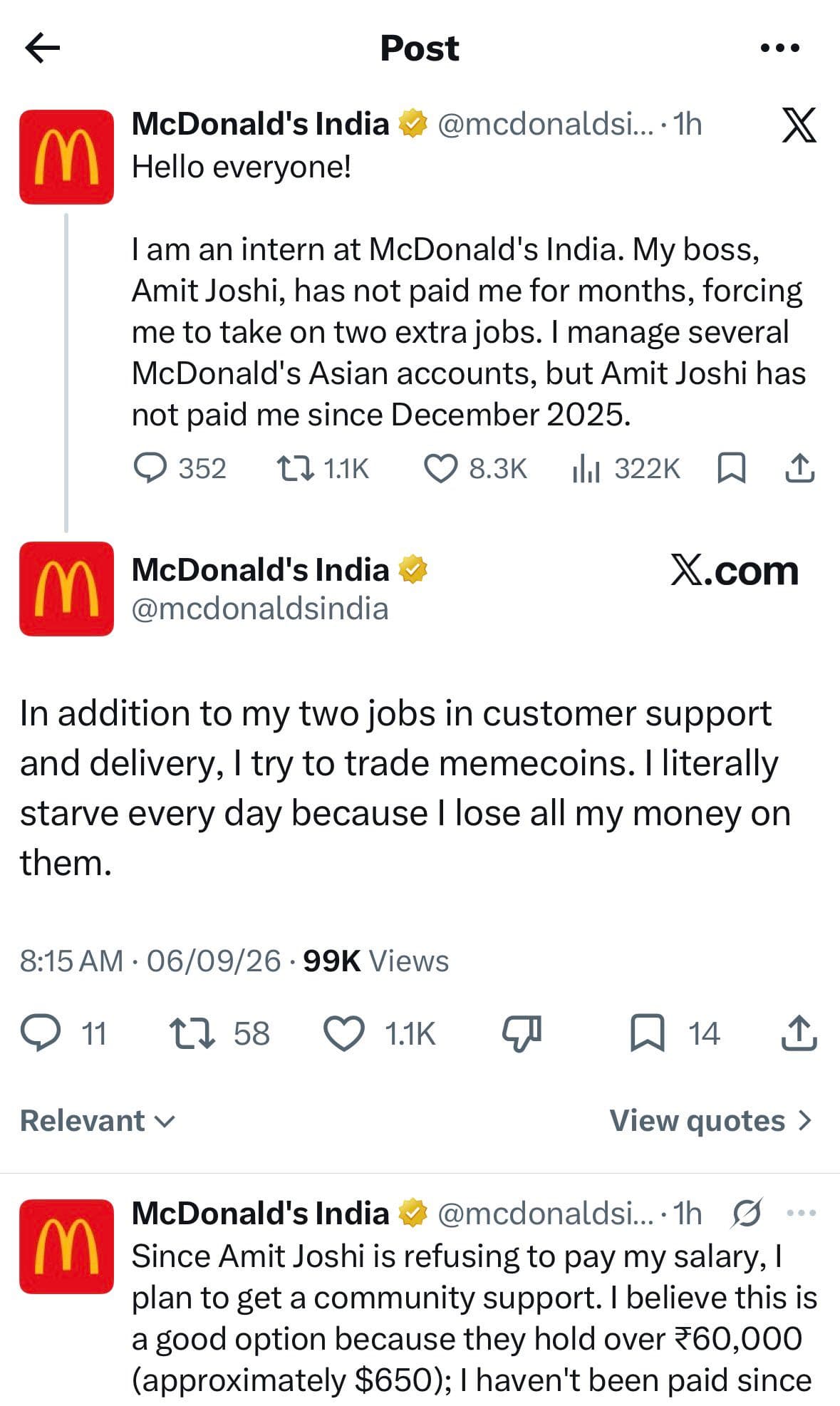 McDonald’s India X Account Hack: Unpaid Intern Posts Explained