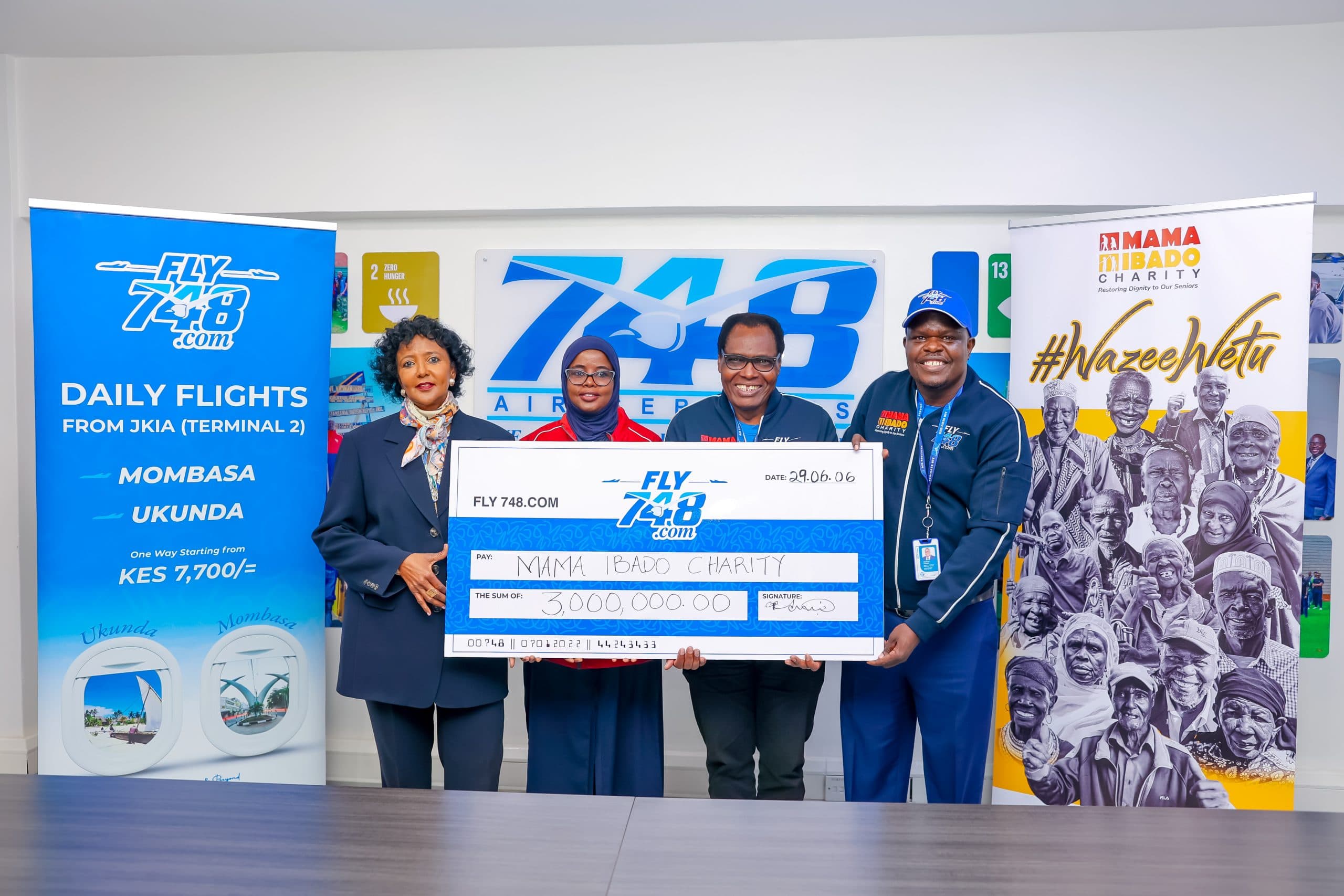 Fly748.com Commits Ksh3M to Run 4 Seniors Charity Drive