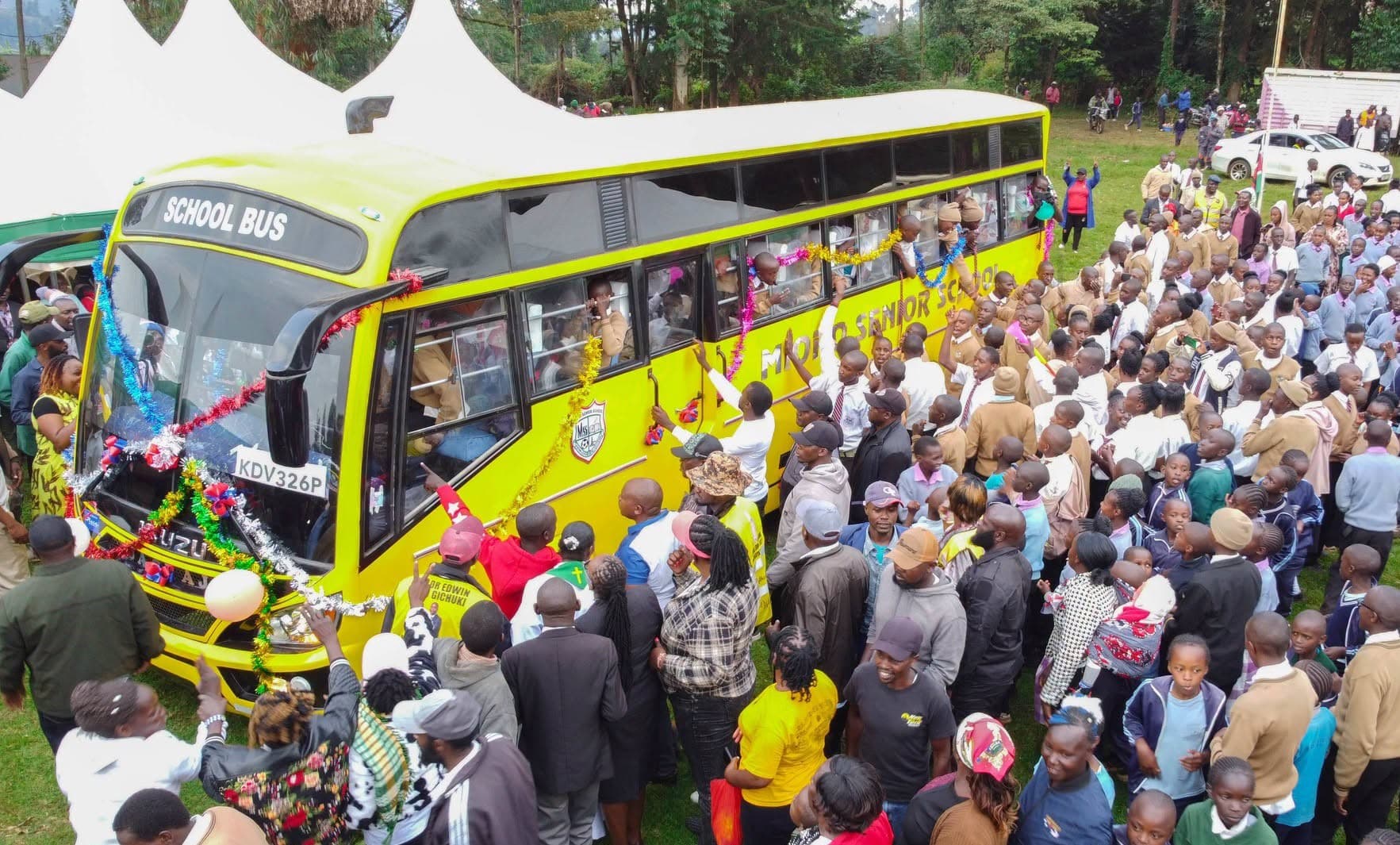 Mioro senior day school, Mathioya receives bus