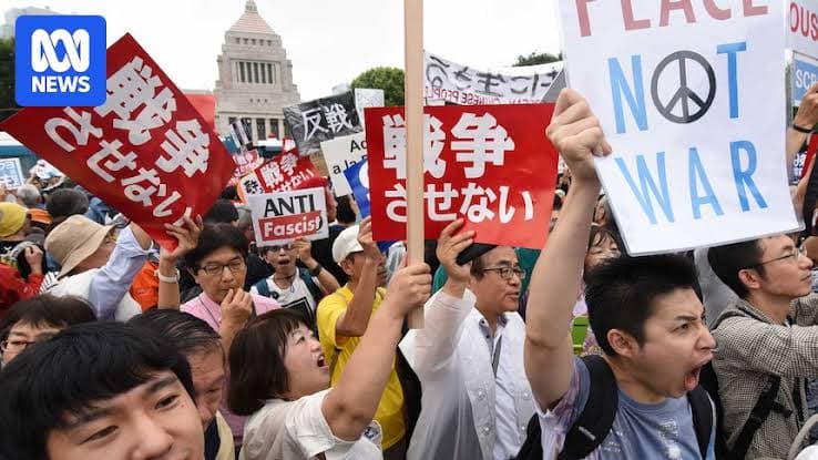 Anti-war protests rock Japan as PM pushes for stronger defence
