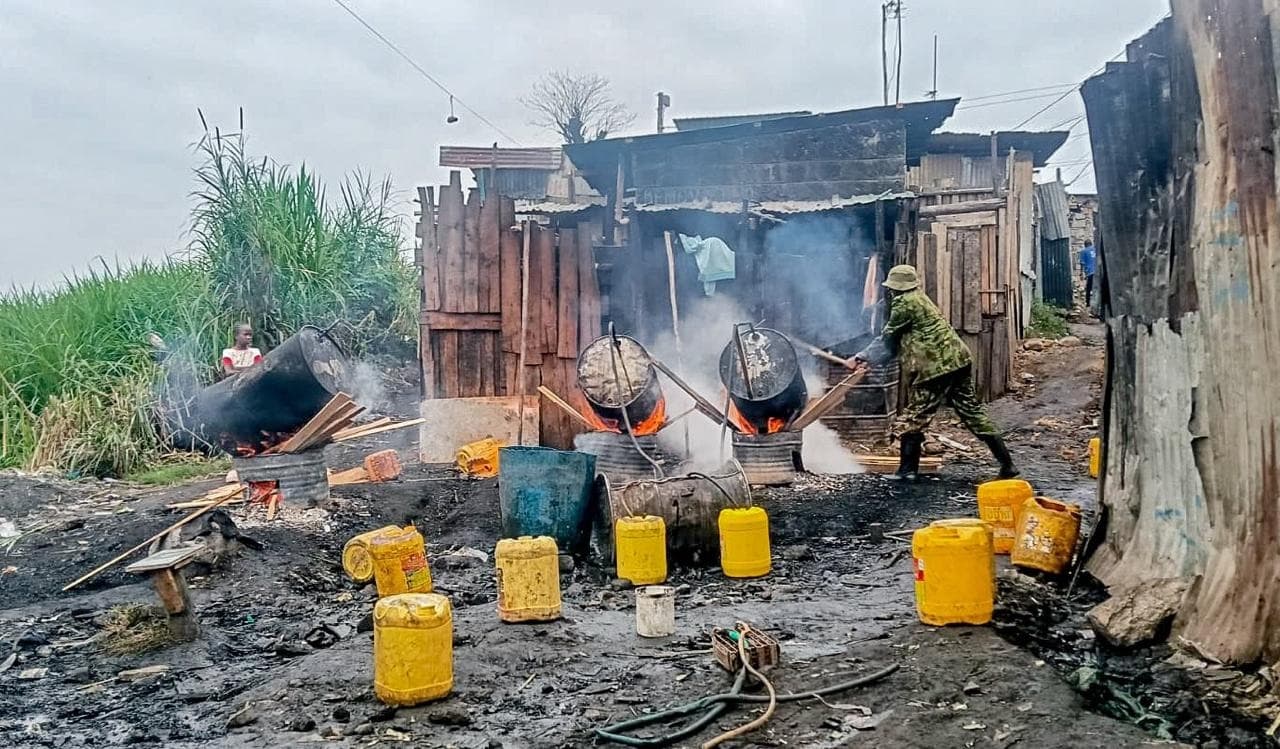 Four arrested as police seize 3,860 litres of illicit brew in Kahawa West