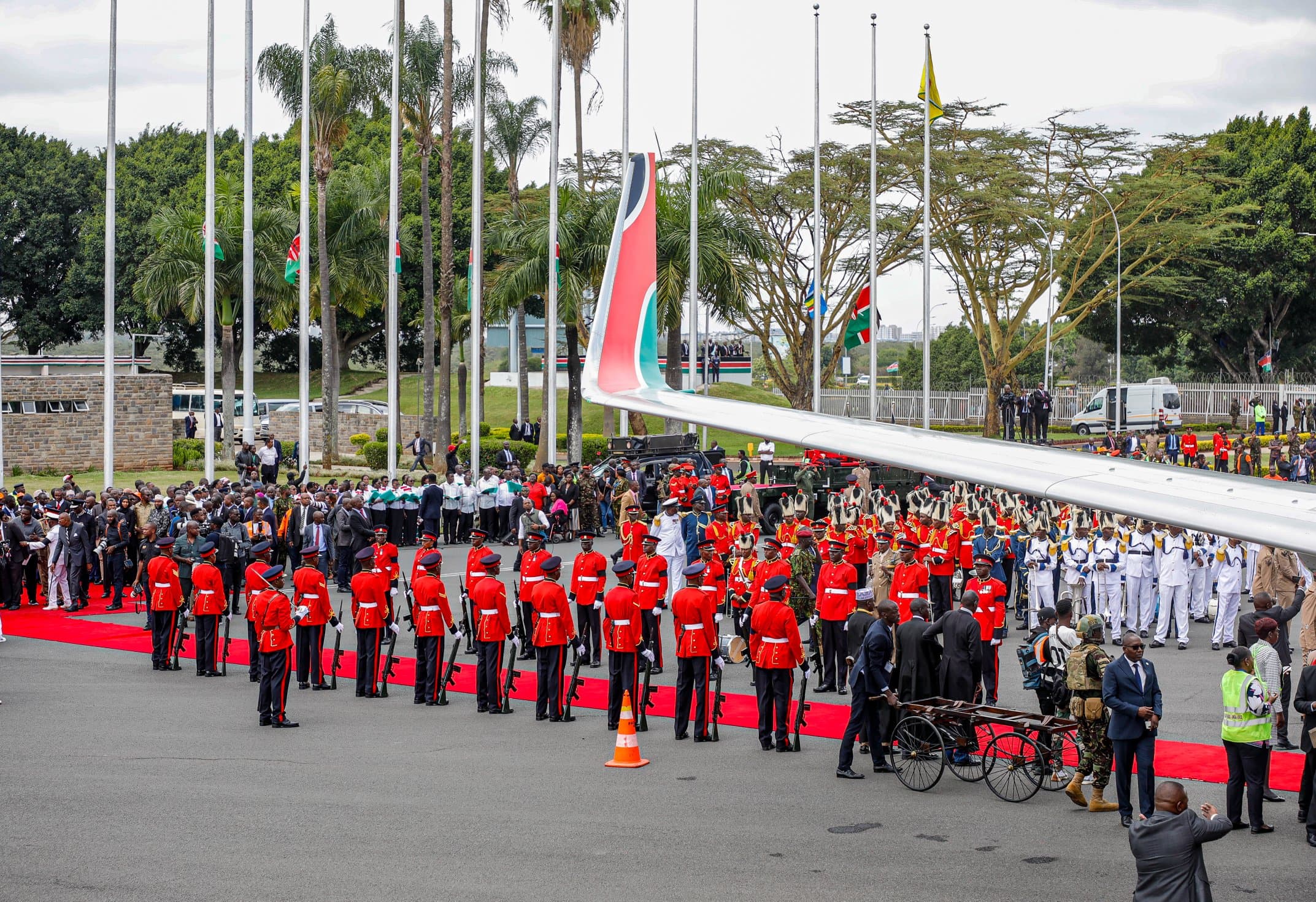 Thousands Gather as JKIA Shuts Airspace for Raila Odinga’s Arrival