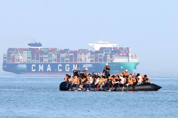 More than 150 migrants rescued after boat catches fire in Channel