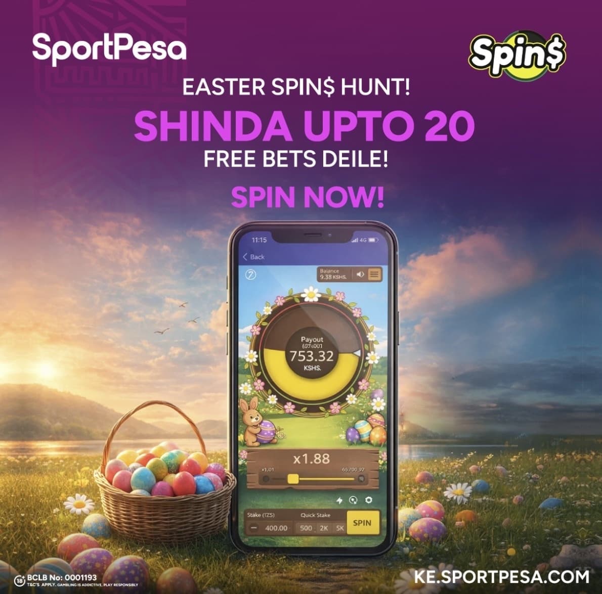 SportPesa Unveils Exciting Easter Spin Campaign With Daily Free Bets