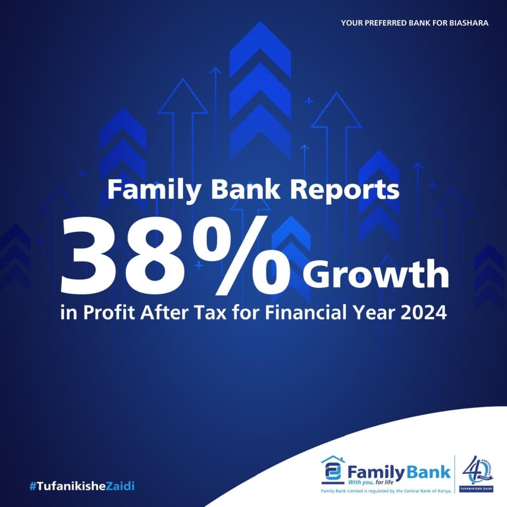 Family Bank Group reports 38% surge in profit after tax for 2024